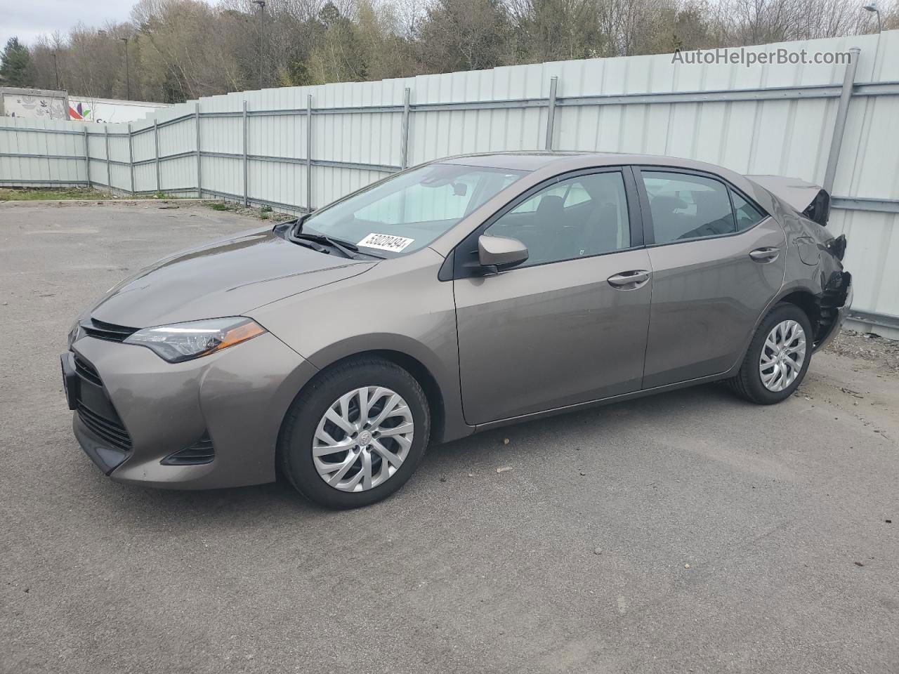 2019 Toyota Corolla L Beige vin: 2T1BURHE9KC228007