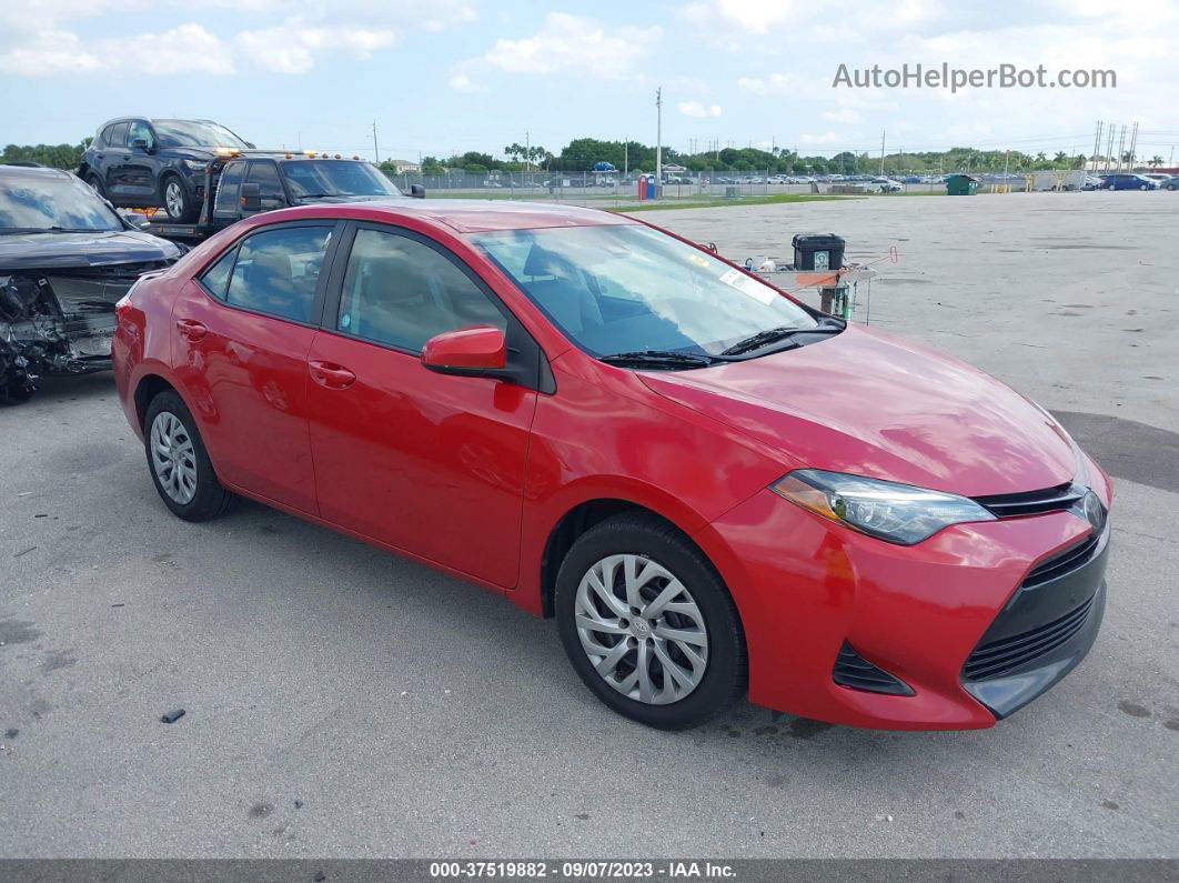 2019 Toyota Corolla L/le/se/xle/xse Red vin: 2T1BURHE9KC238326