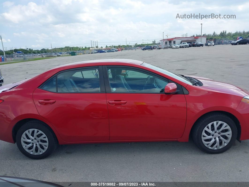 2019 Toyota Corolla L/le/se/xle/xse Red vin: 2T1BURHE9KC238326