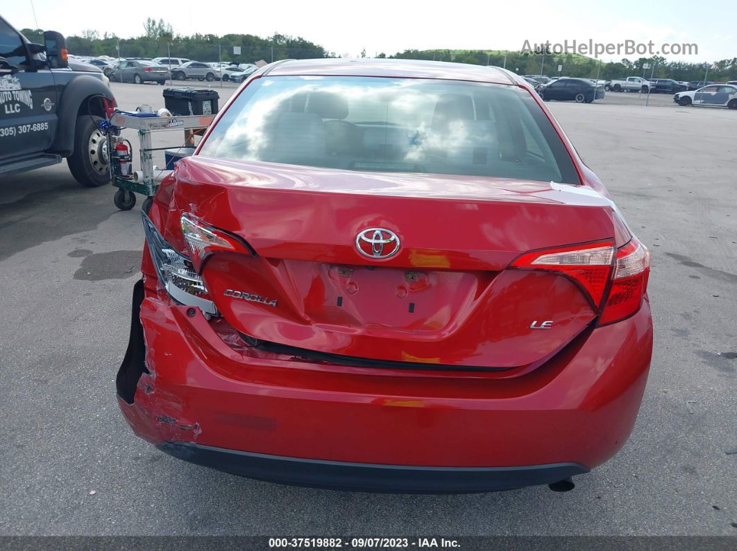 2019 Toyota Corolla L/le/se/xle/xse Red vin: 2T1BURHE9KC238326