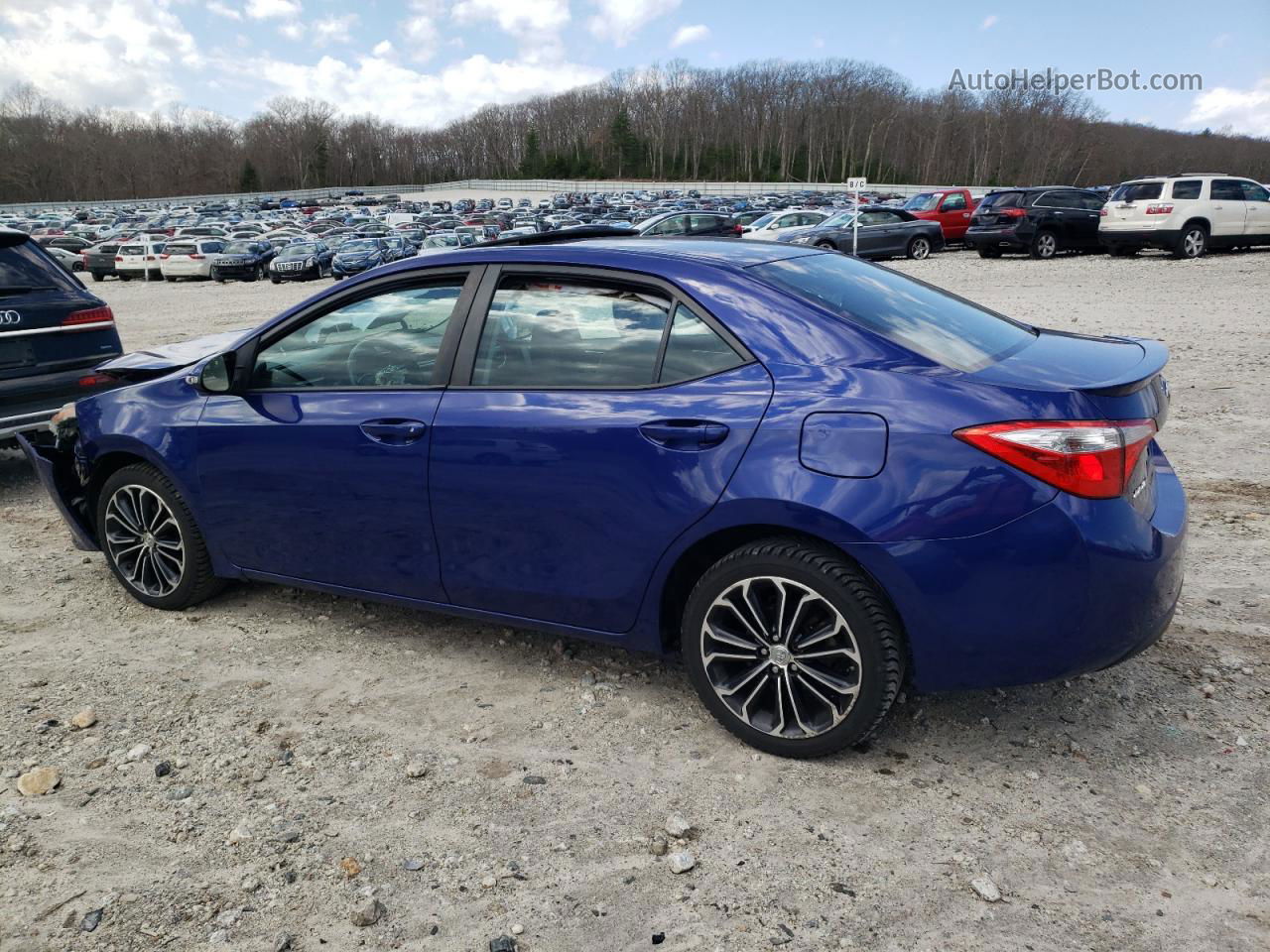 2014 Toyota Corolla L Blue vin: 2T1BURHEXEC019881