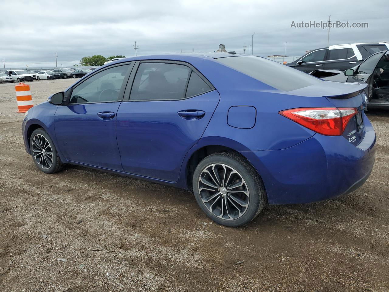 2014 Toyota Corolla L Blue vin: 2T1BURHEXEC053528