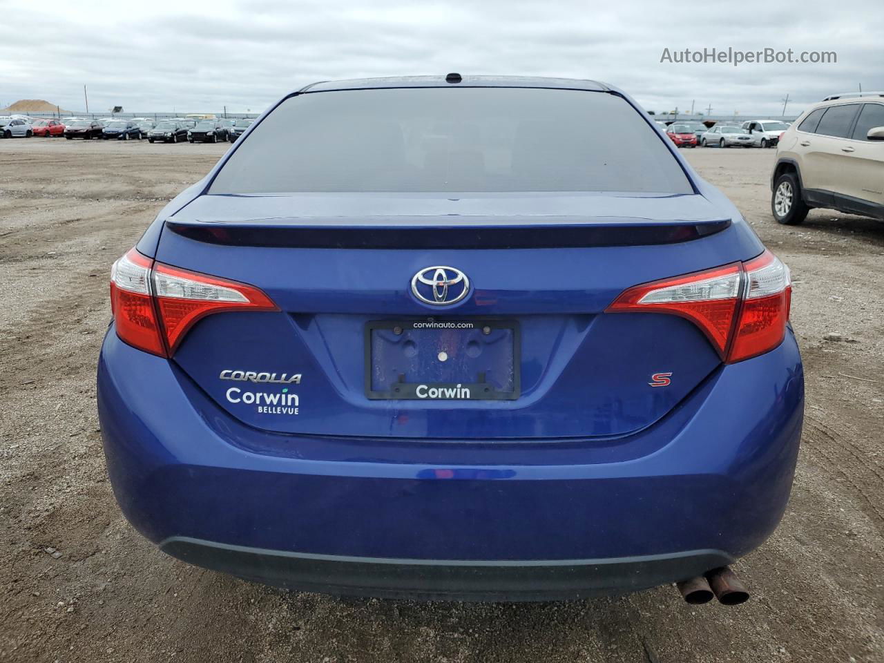 2014 Toyota Corolla L Blue vin: 2T1BURHEXEC053528