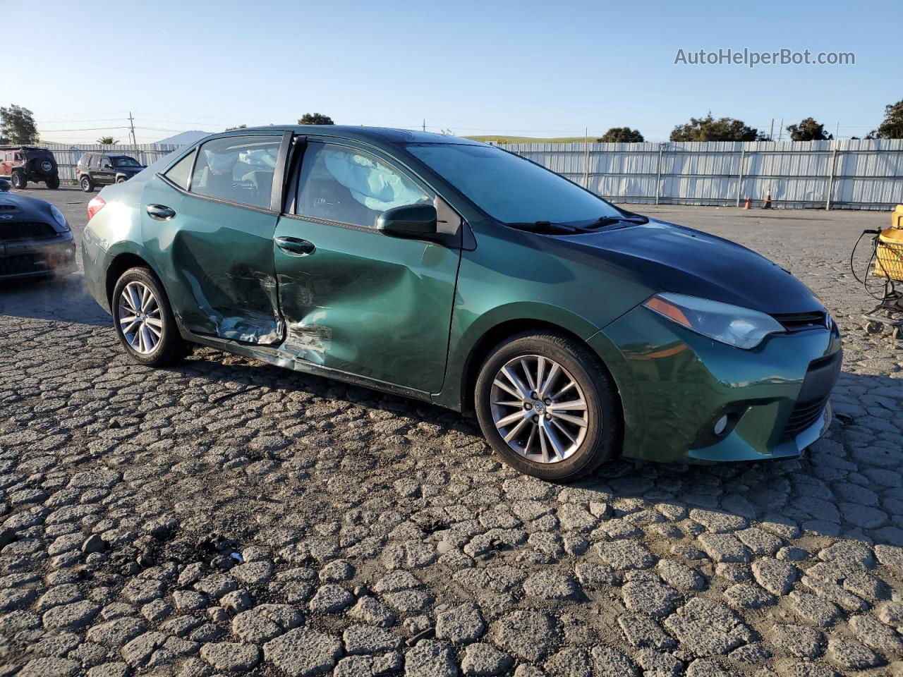 2014 Toyota Corolla L Зеленый vin: 2T1BURHEXEC093379