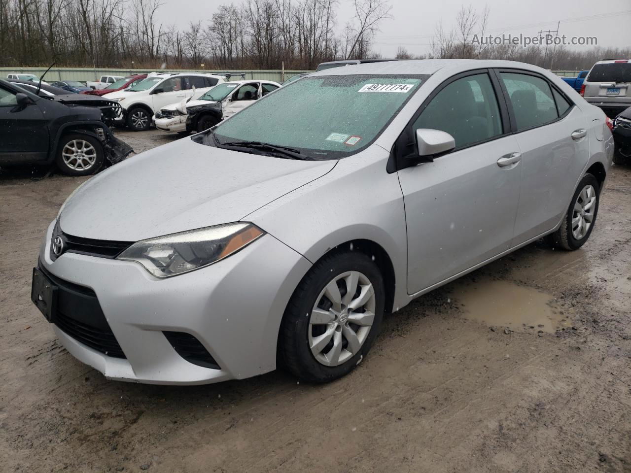 2014 Toyota Corolla L Silver vin: 2T1BURHEXEC108804