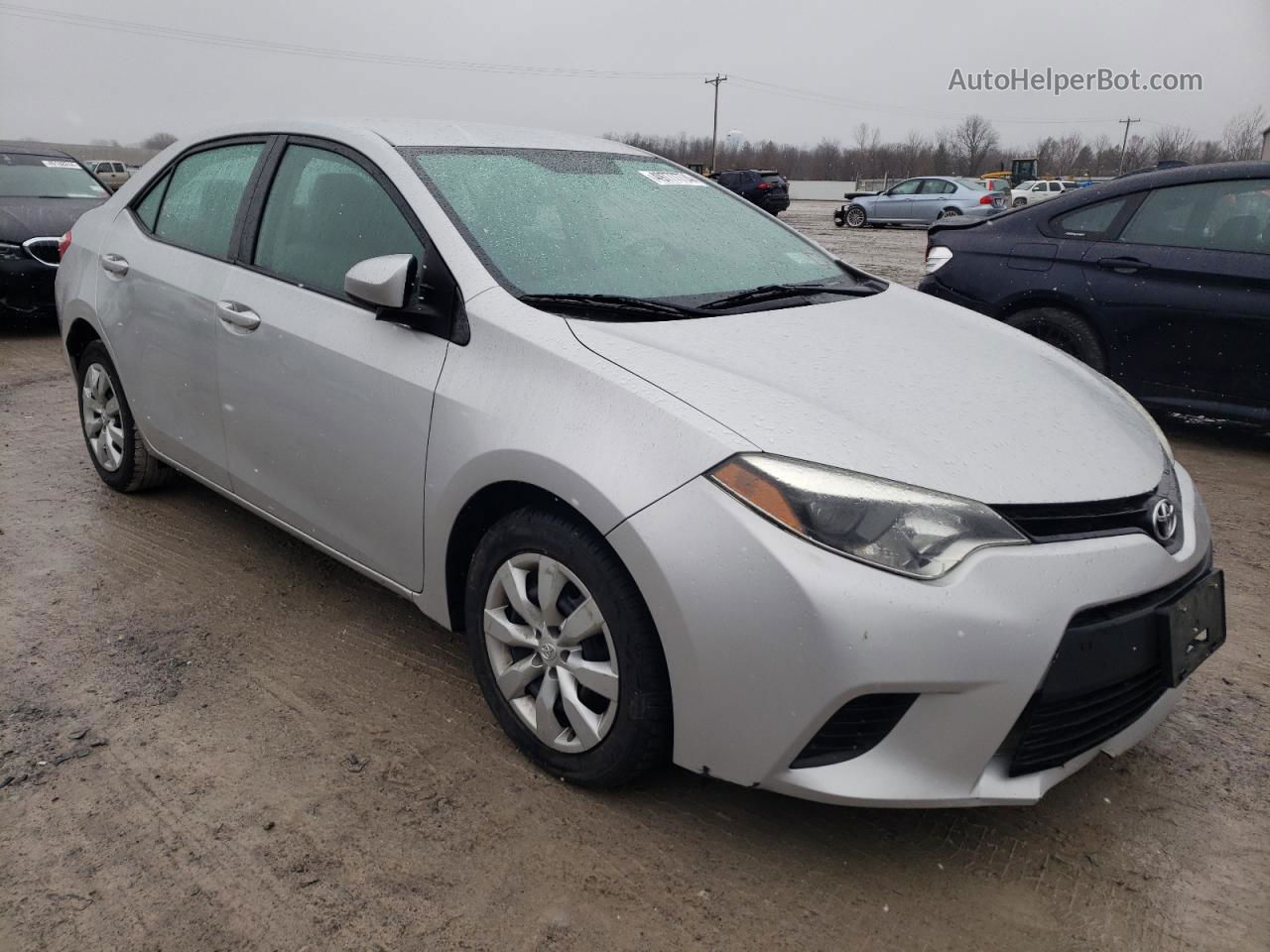 2014 Toyota Corolla L Silver vin: 2T1BURHEXEC108804