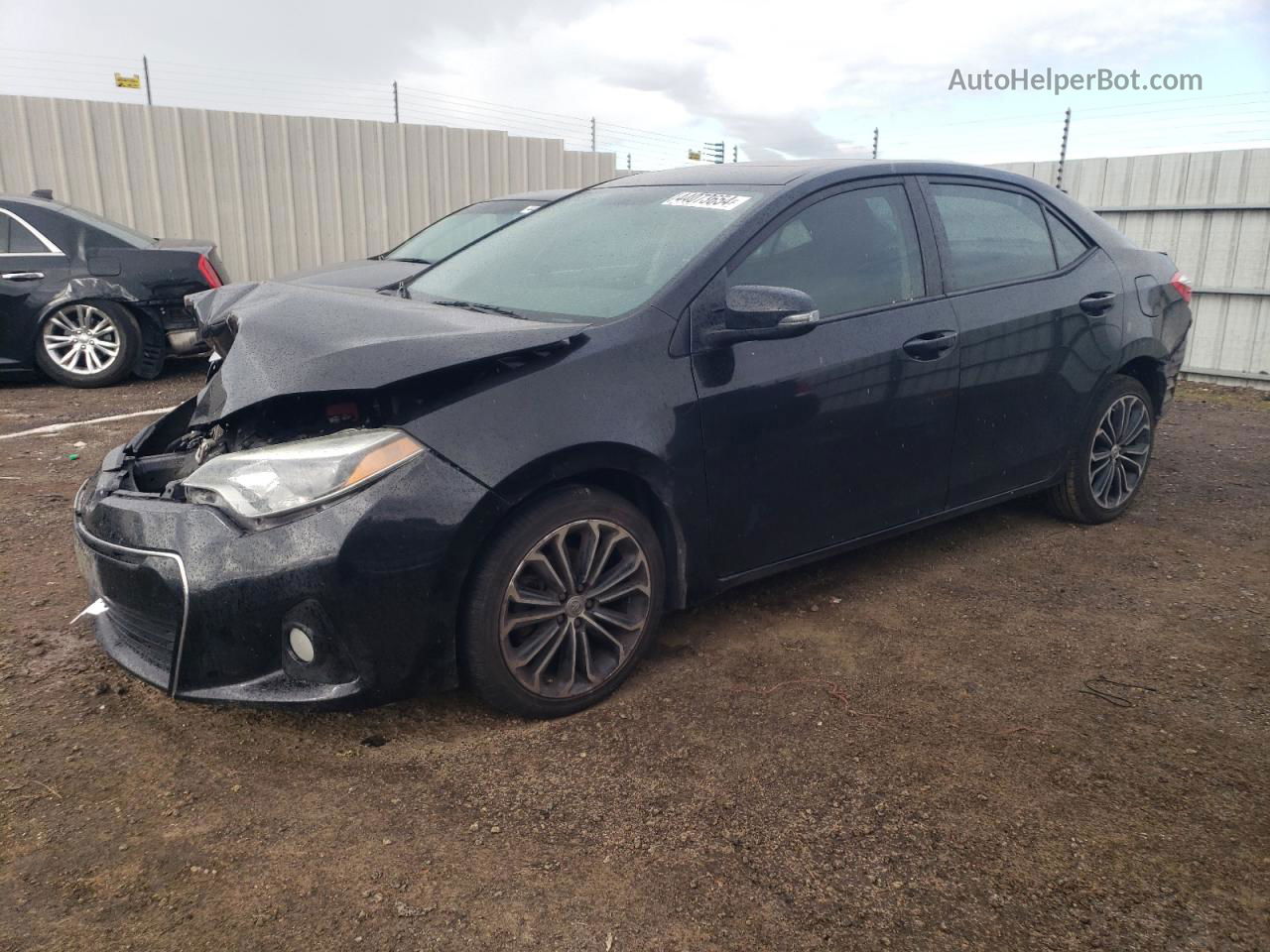 2014 Toyota Corolla L Black vin: 2T1BURHEXEC127580