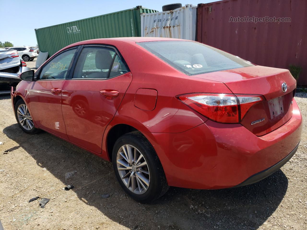 2014 Toyota Corolla L Red vin: 2T1BURHEXEC146159