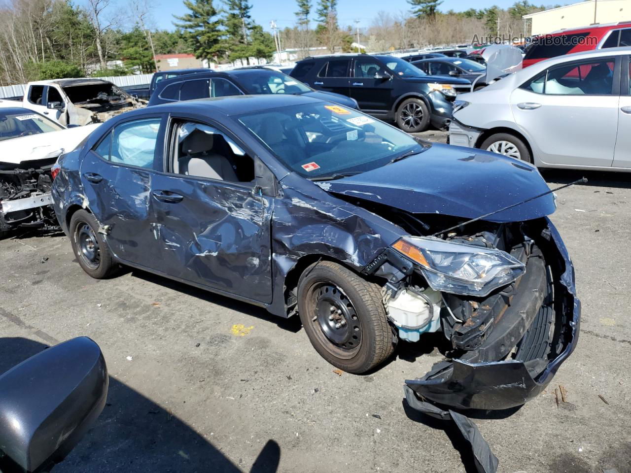 2014 Toyota Corolla L Charcoal vin: 2T1BURHEXEC183194