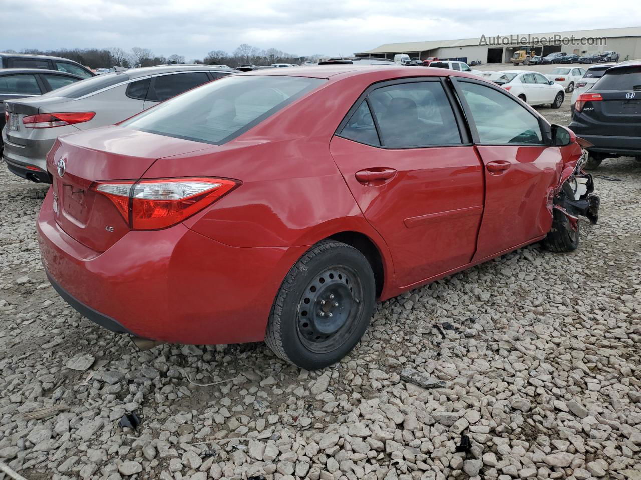 2014 Toyota Corolla L Red vin: 2T1BURHEXEC206943