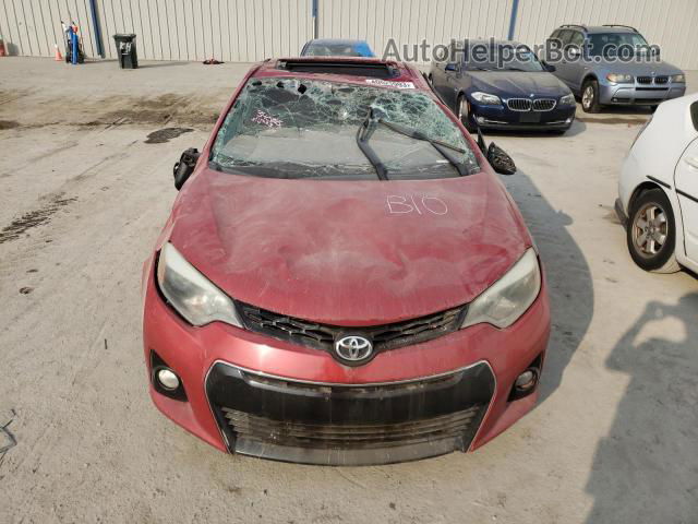 2015 Toyota Corolla L Красный vin: 2T1BURHEXFC230838