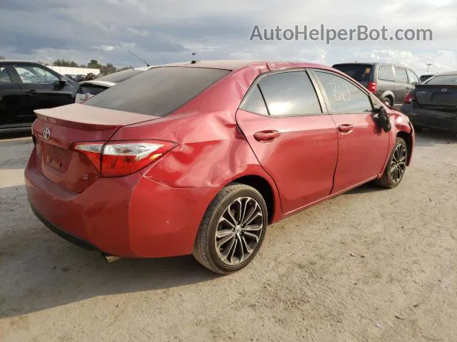 2015 Toyota Corolla L Red vin: 2T1BURHEXFC230838