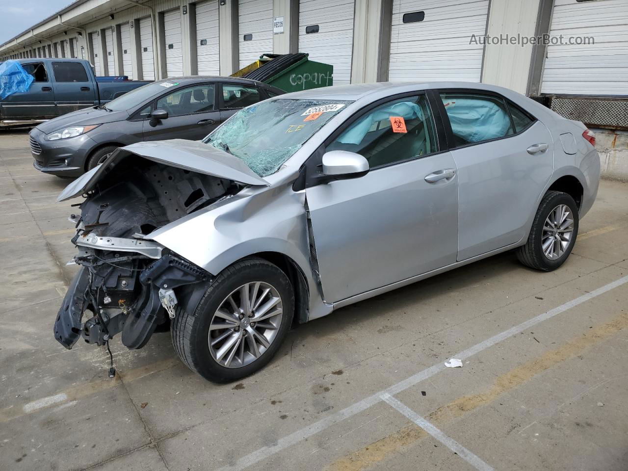 2015 Toyota Corolla L Silver vin: 2T1BURHEXFC237336