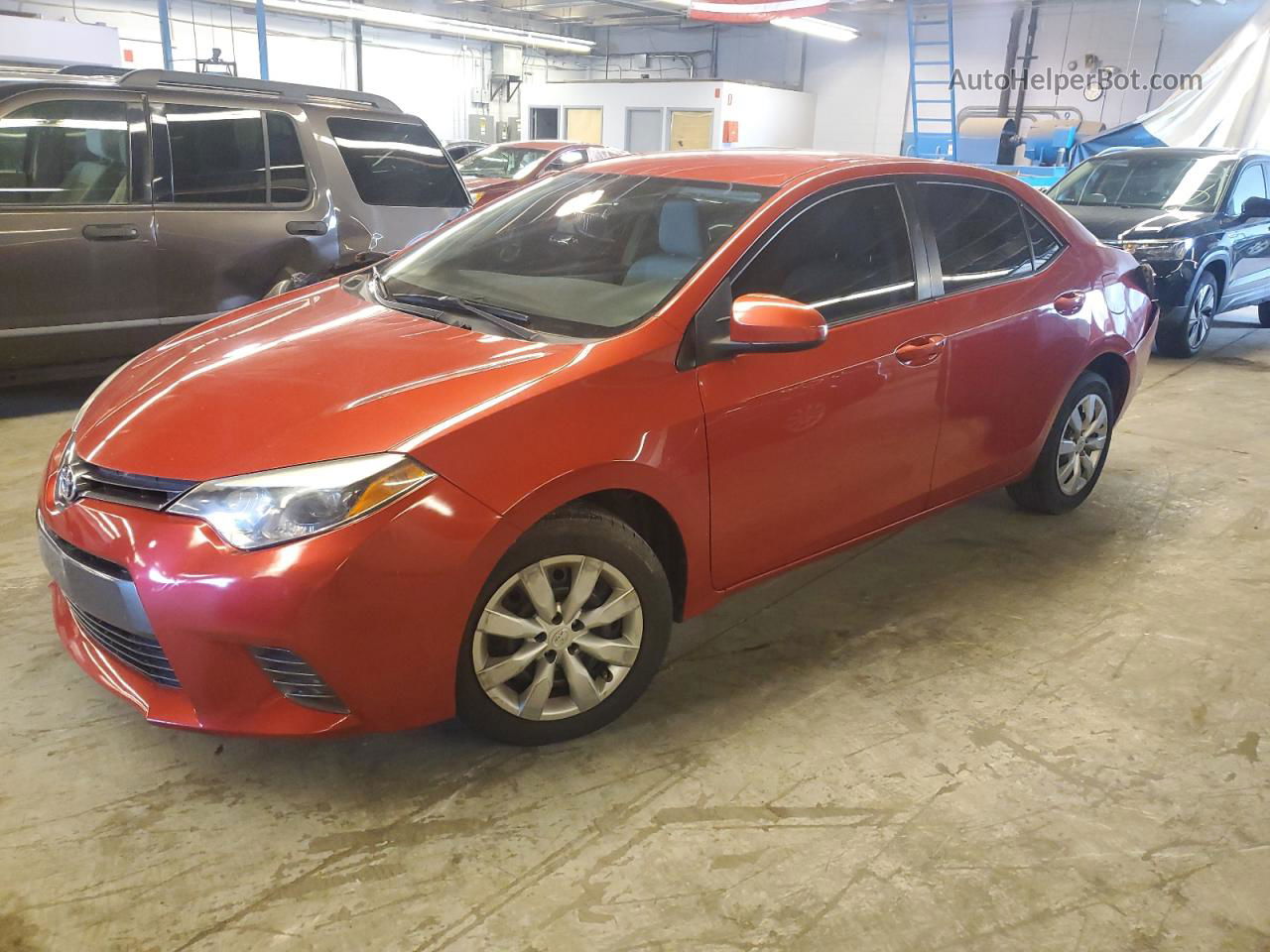 2015 Toyota Corolla L Red vin: 2T1BURHEXFC265444