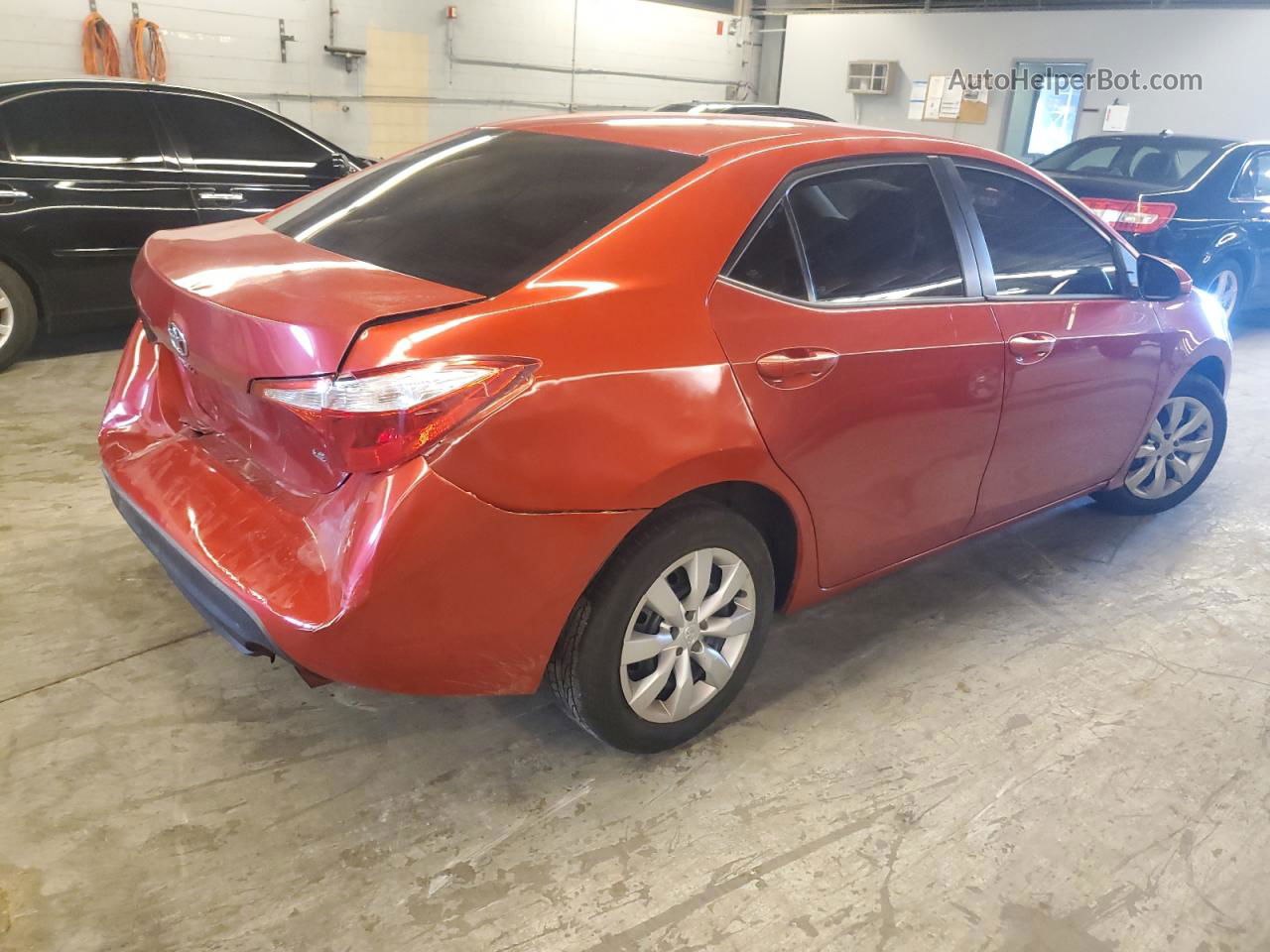 2015 Toyota Corolla L Red vin: 2T1BURHEXFC265444