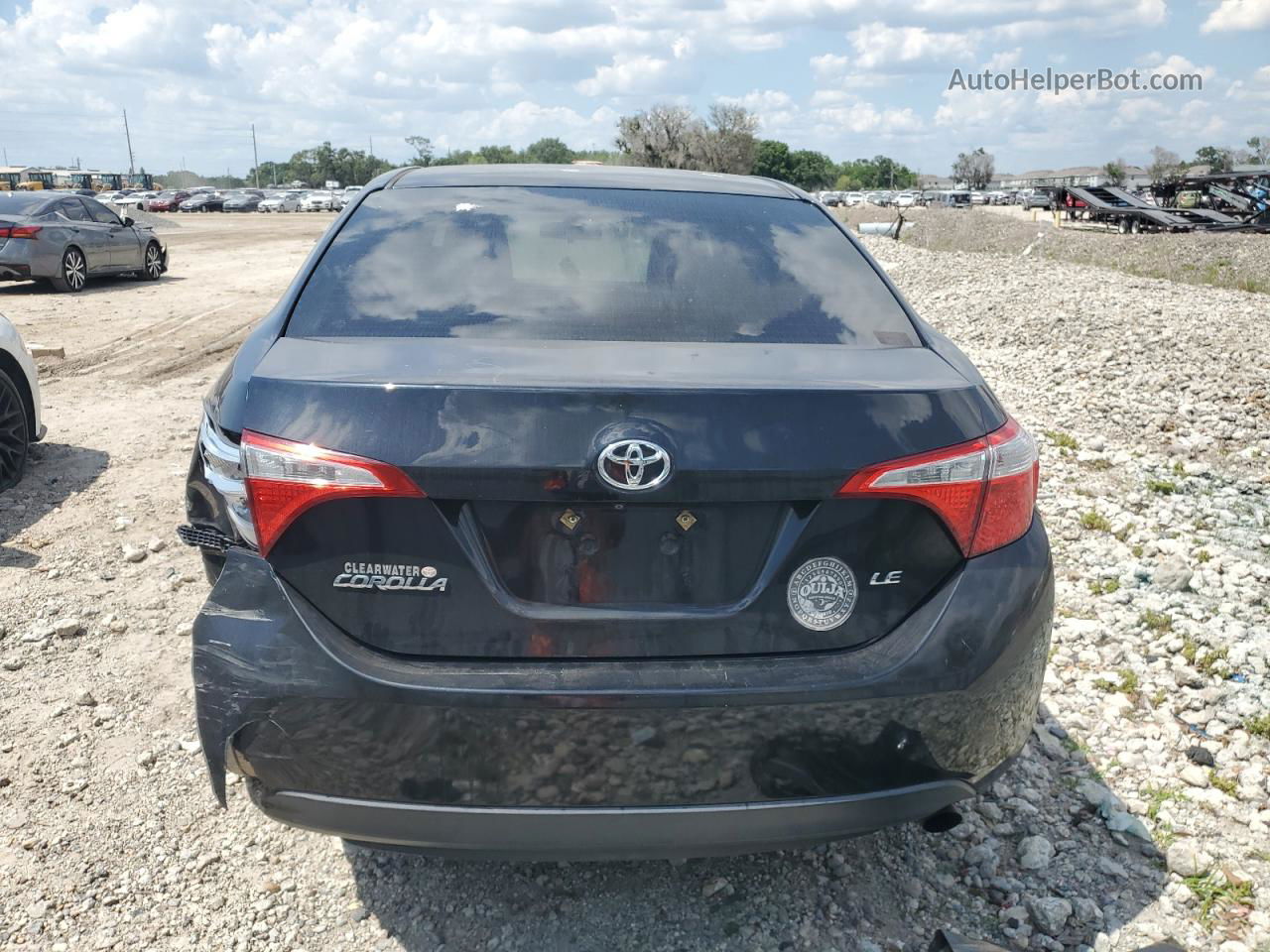 2015 Toyota Corolla L Black vin: 2T1BURHEXFC276105