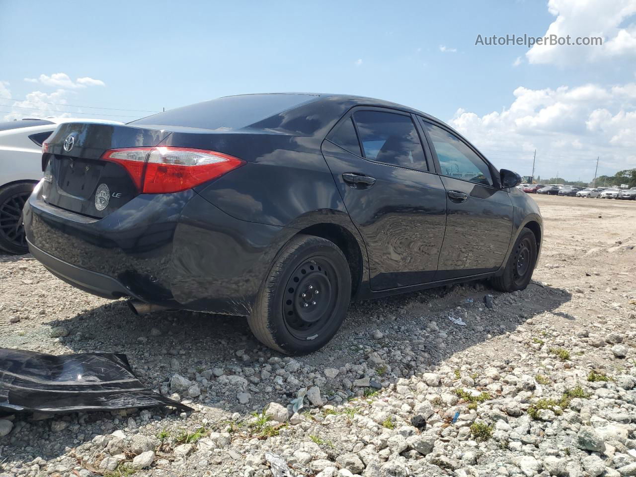 2015 Toyota Corolla L Black vin: 2T1BURHEXFC276105