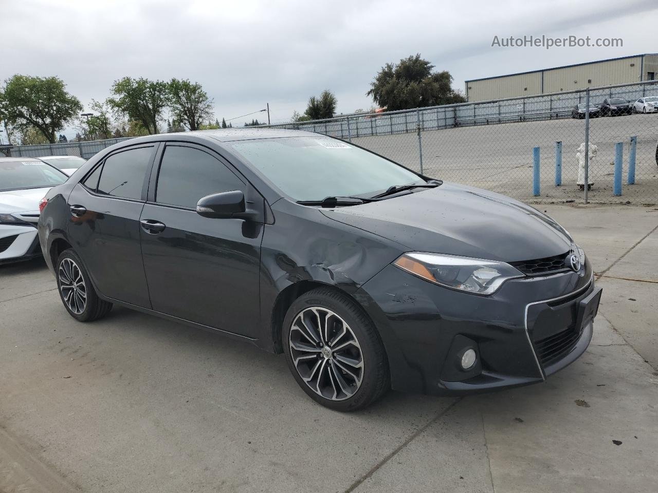 2015 Toyota Corolla L Black vin: 2T1BURHEXFC284396