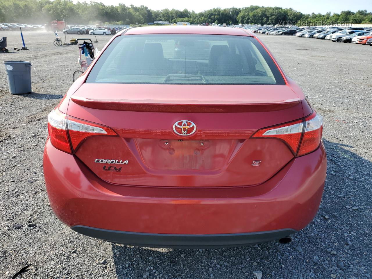 2015 Toyota Corolla L Red vin: 2T1BURHEXFC299917