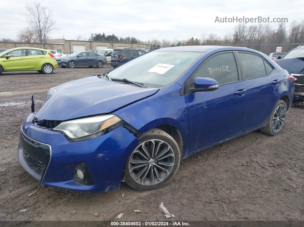 2015 Toyota Corolla S Plus Blue vin: 2T1BURHEXFC319387