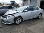 2015 Toyota Corolla L Silver vin: 2T1BURHEXFC334326