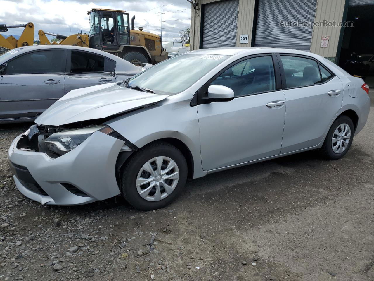 2015 Toyota Corolla L Silver vin: 2T1BURHEXFC334326