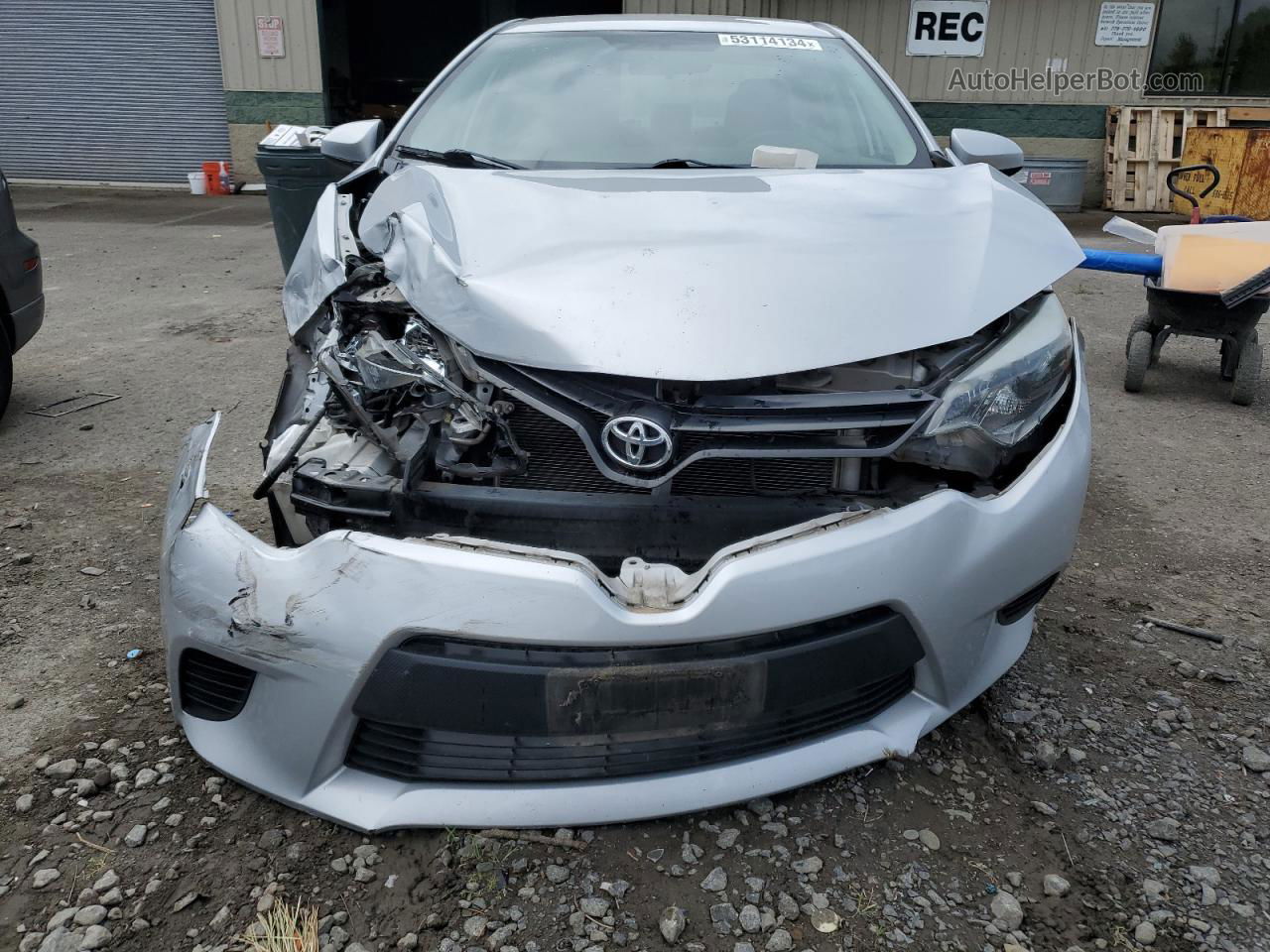 2015 Toyota Corolla L Silver vin: 2T1BURHEXFC334326