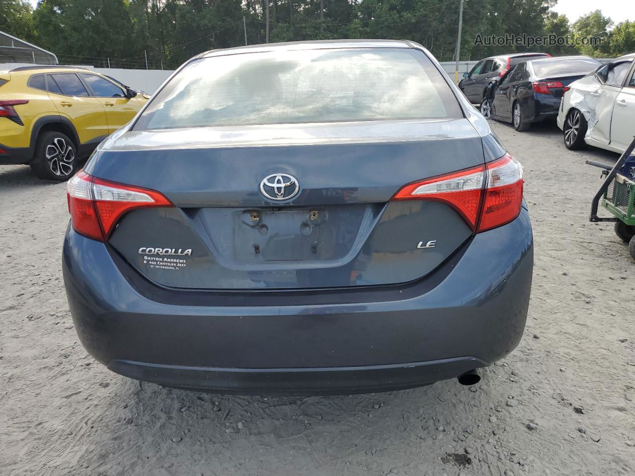 2015 Toyota Corolla L Blue vin: 2T1BURHEXFC336108