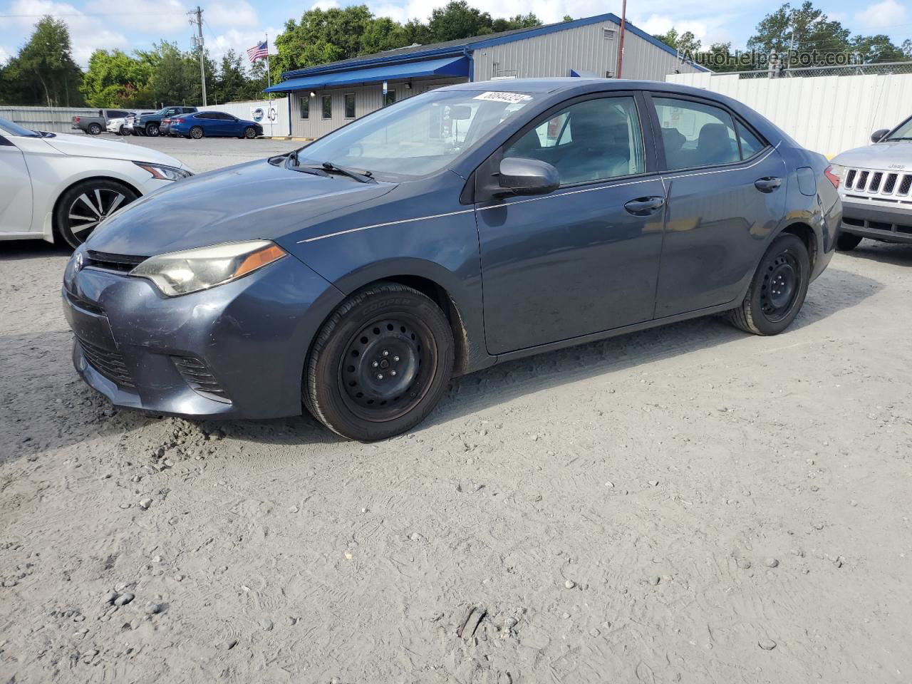 2015 Toyota Corolla L Blue vin: 2T1BURHEXFC336108