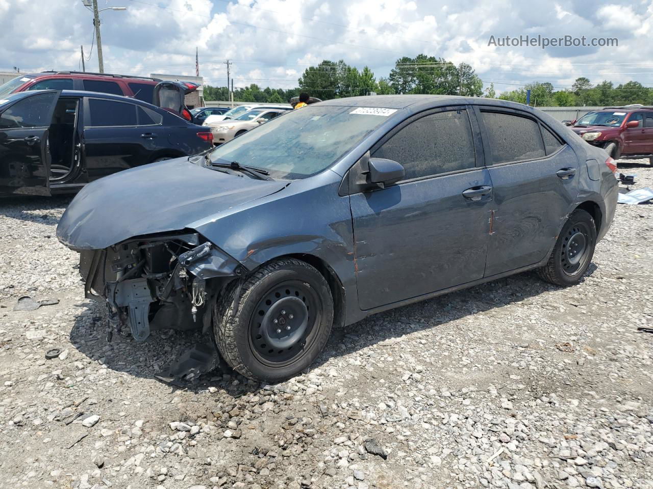 2015 Toyota Corolla L Gray vin: 2T1BURHEXFC338621