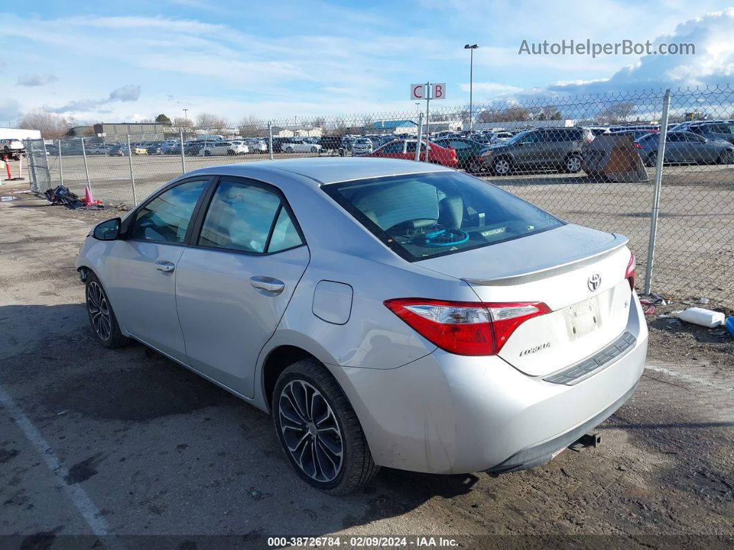 2015 Toyota Corolla S Plus Silver vin: 2T1BURHEXFC340160