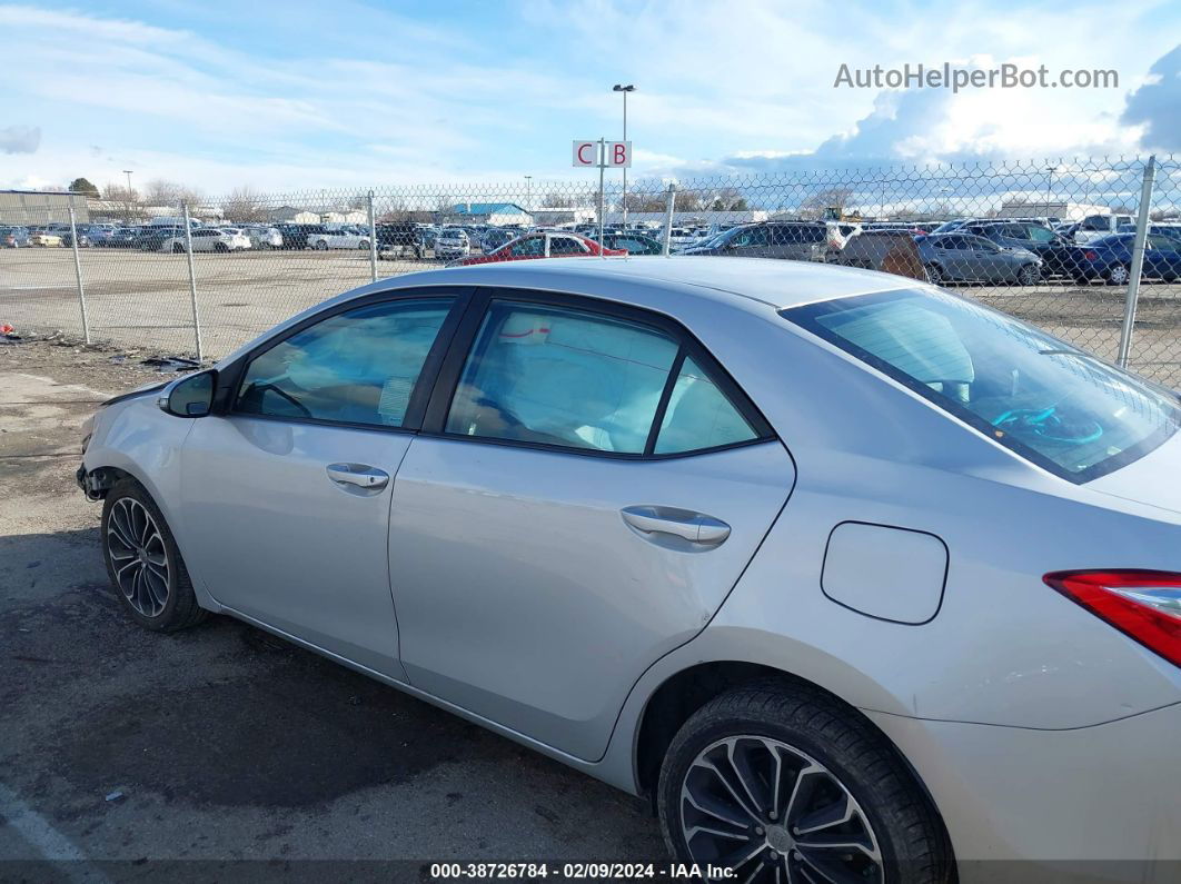 2015 Toyota Corolla S Plus Silver vin: 2T1BURHEXFC340160