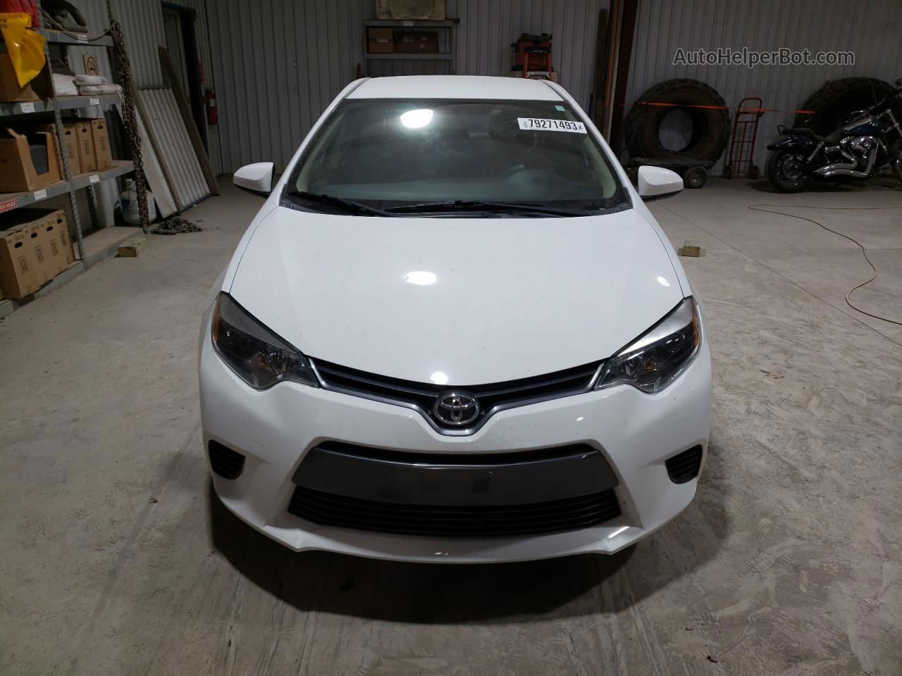 2015 Toyota Corolla L White vin: 2T1BURHEXFC341647