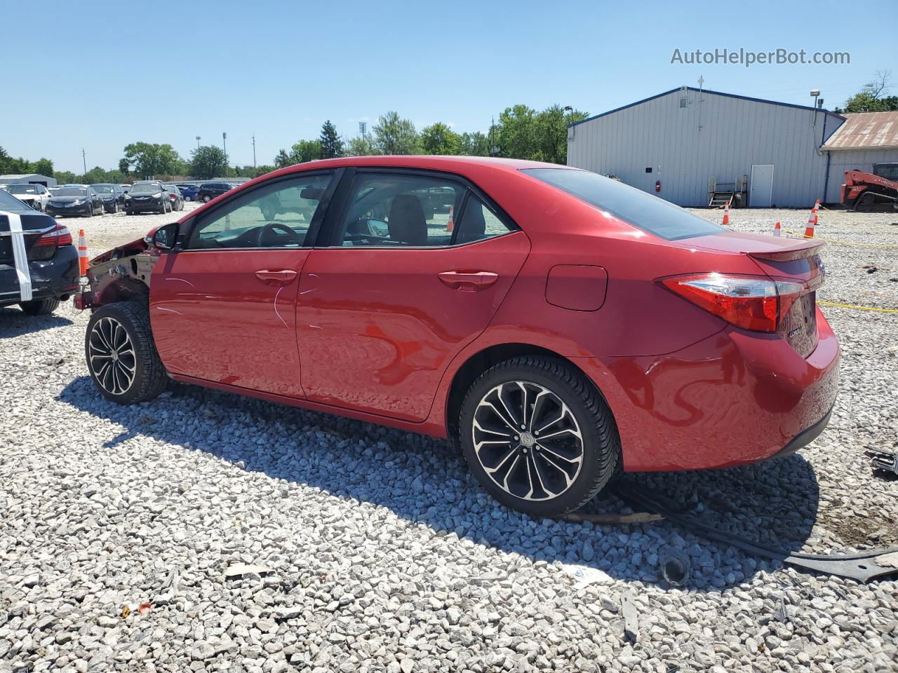 2015 Toyota Corolla L Red vin: 2T1BURHEXFC342555