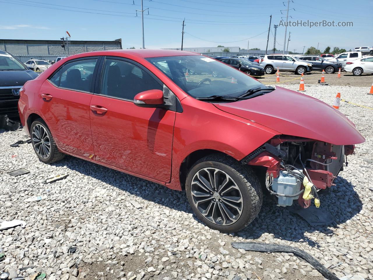 2015 Toyota Corolla L Красный vin: 2T1BURHEXFC342555