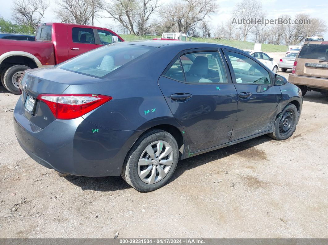 2015 Toyota Corolla Le Gray vin: 2T1BURHEXFC353202