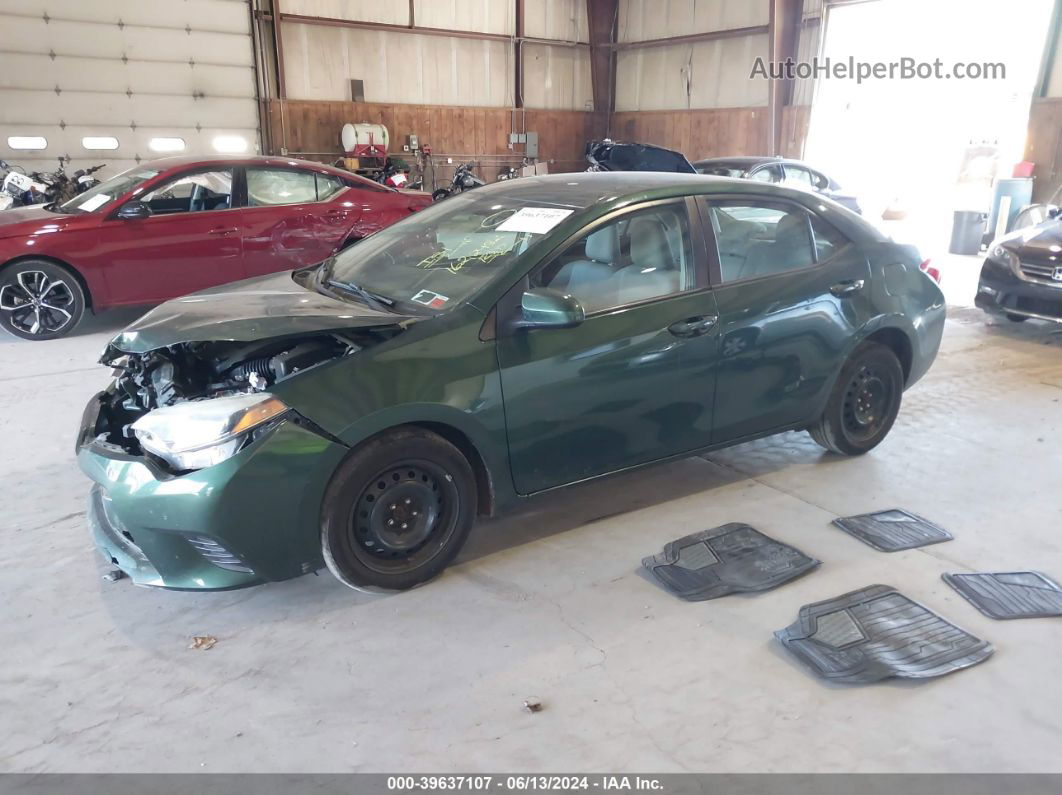 2015 Toyota Corolla Le Green vin: 2T1BURHEXFC355497