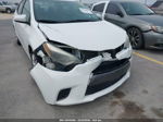 2015 Toyota Corolla Le White vin: 2T1BURHEXFC373076