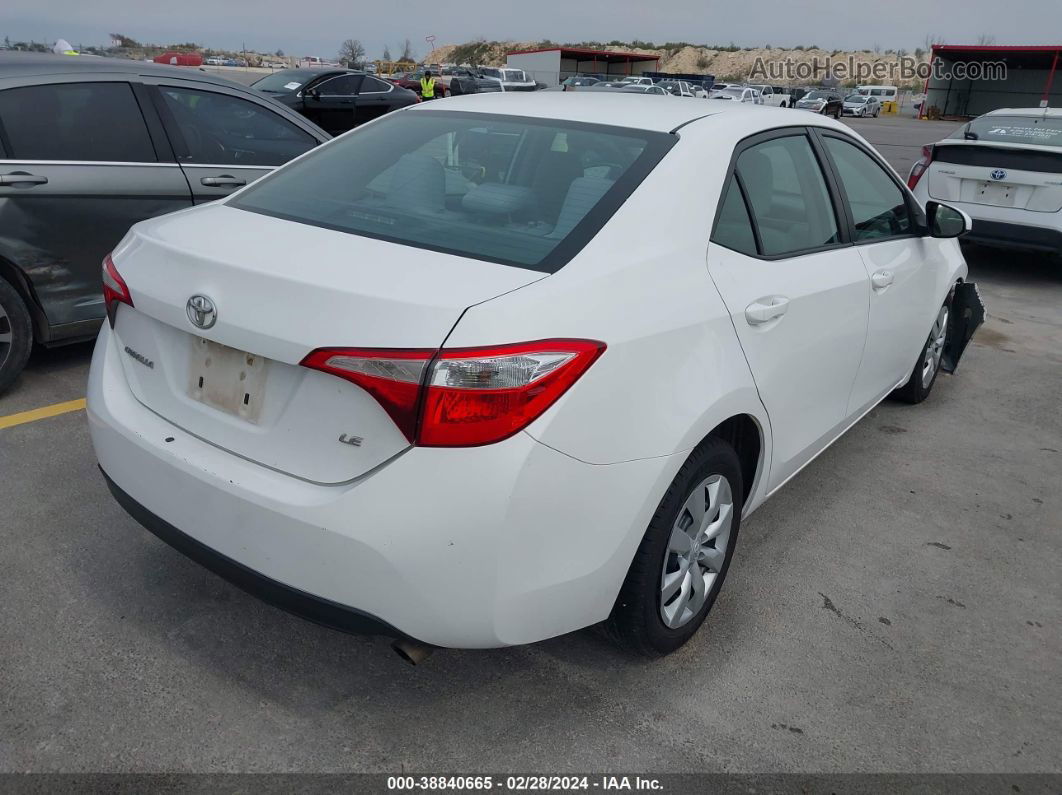 2015 Toyota Corolla Le Белый vin: 2T1BURHEXFC373076