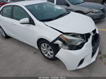 2015 Toyota Corolla Le White vin: 2T1BURHEXFC373076