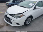 2015 Toyota Corolla Le White vin: 2T1BURHEXFC373076