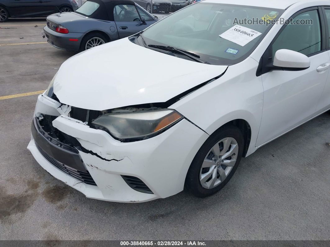 2015 Toyota Corolla Le Белый vin: 2T1BURHEXFC373076