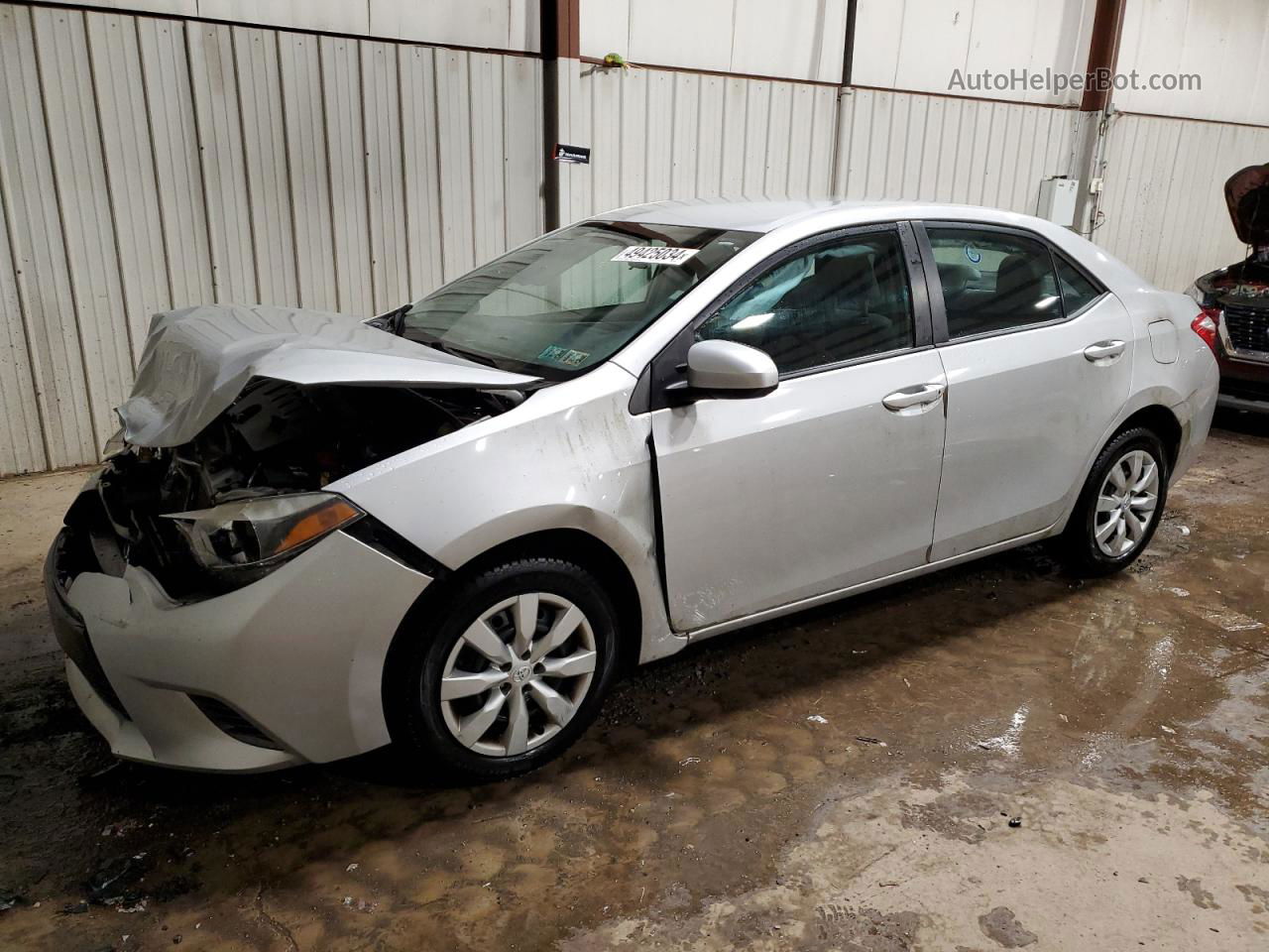 2015 Toyota Corolla L Silver vin: 2T1BURHEXFC374101