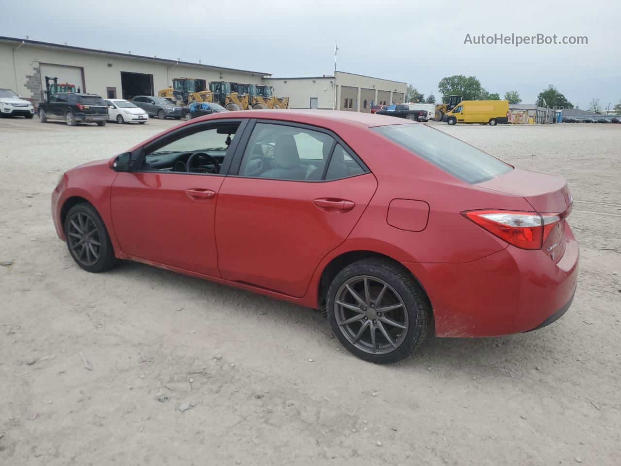 2015 Toyota Corolla L Red vin: 2T1BURHEXFC382456