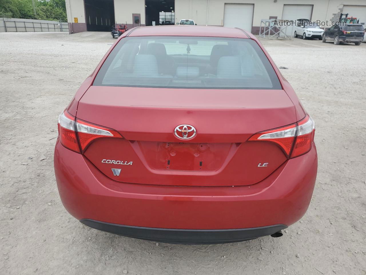 2015 Toyota Corolla L Red vin: 2T1BURHEXFC382456