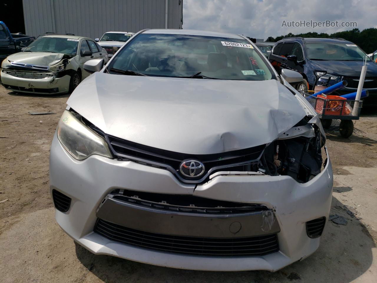 2015 Toyota Corolla L Silver vin: 2T1BURHEXFC400910