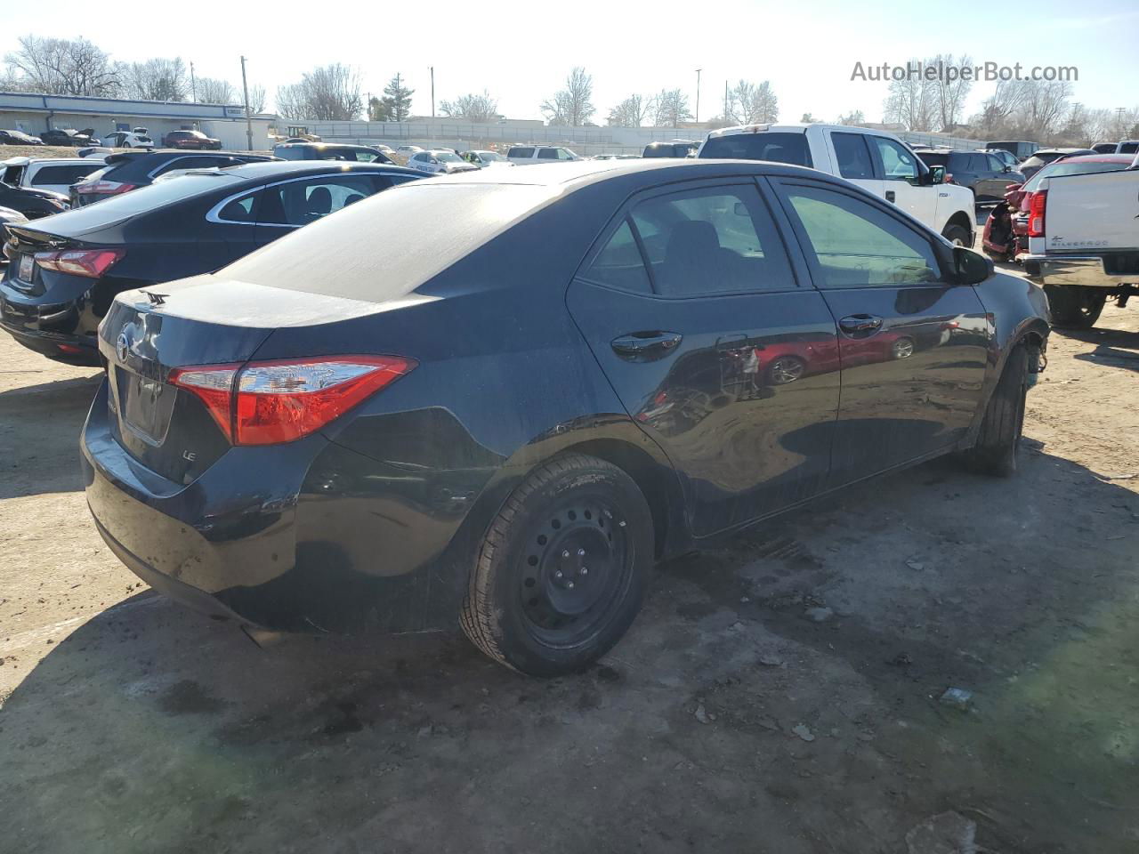 2015 Toyota Corolla L Black vin: 2T1BURHEXFC412247