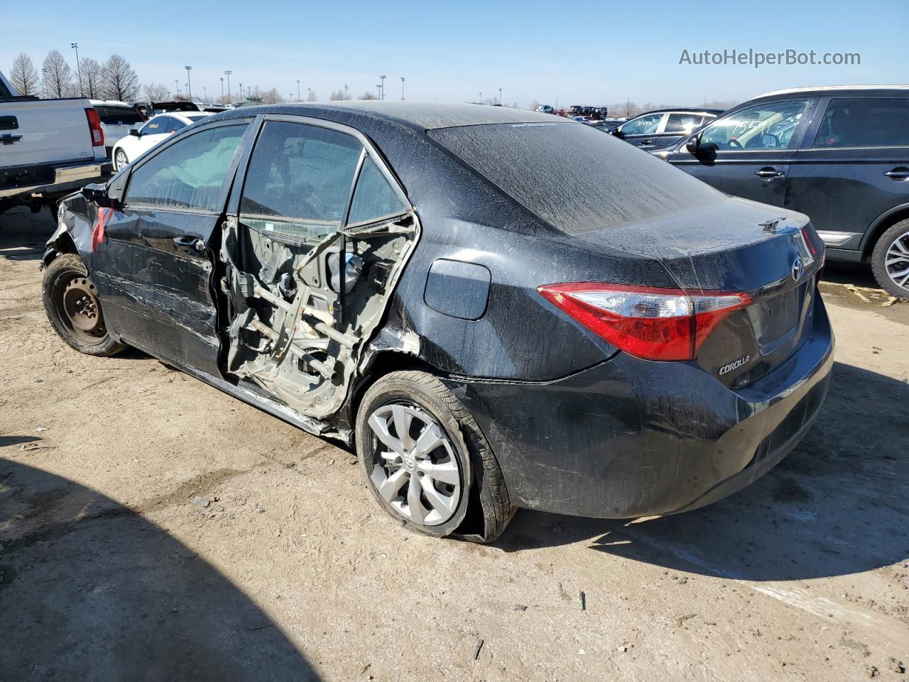 2015 Toyota Corolla L Black vin: 2T1BURHEXFC412247