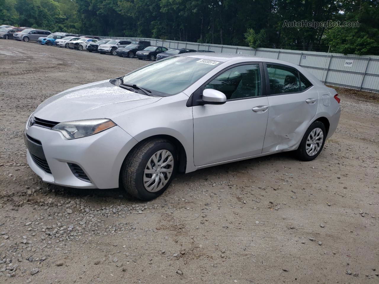 2015 Toyota Corolla L Silver vin: 2T1BURHEXFC417402