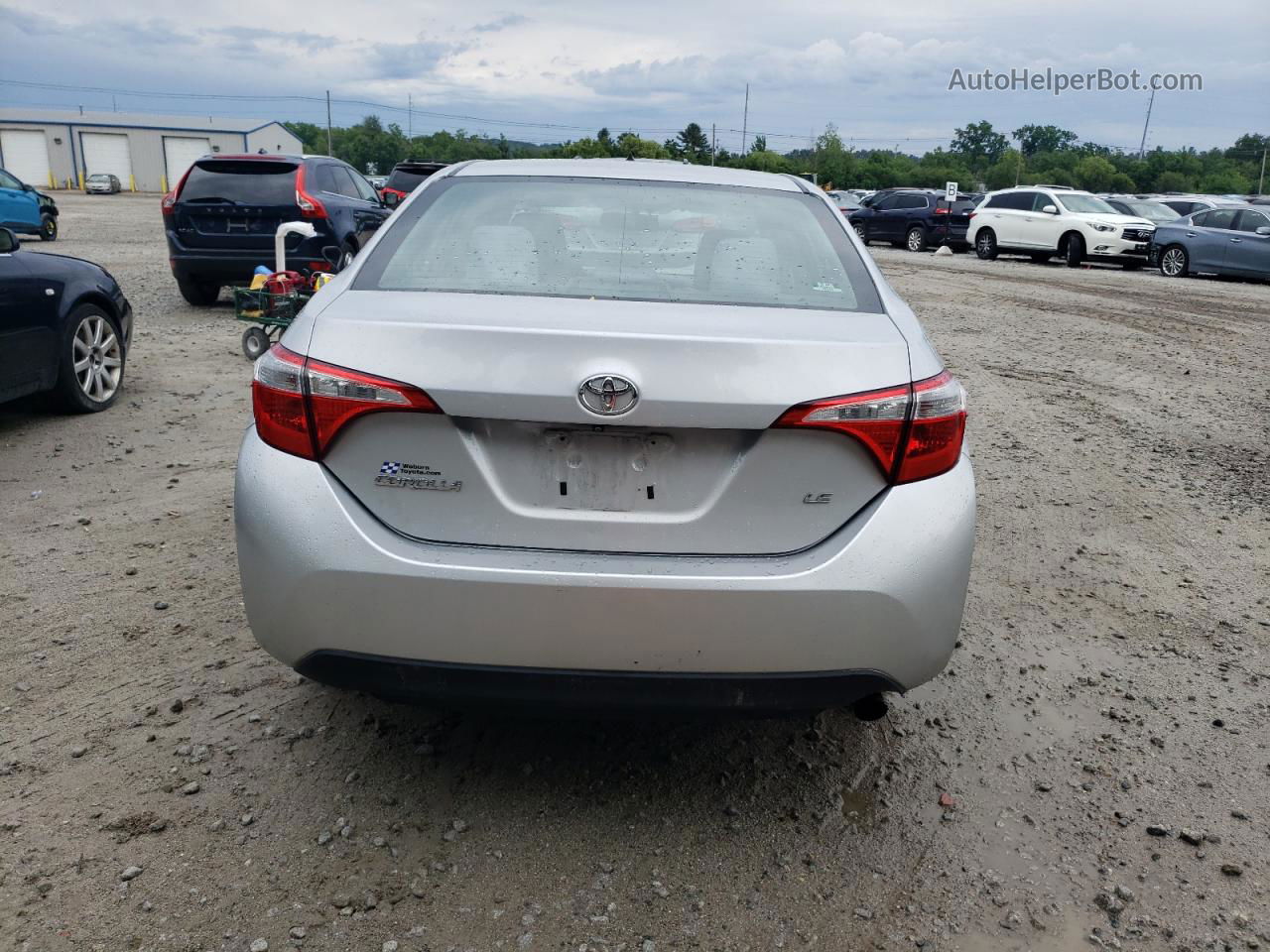 2015 Toyota Corolla L Silver vin: 2T1BURHEXFC417402